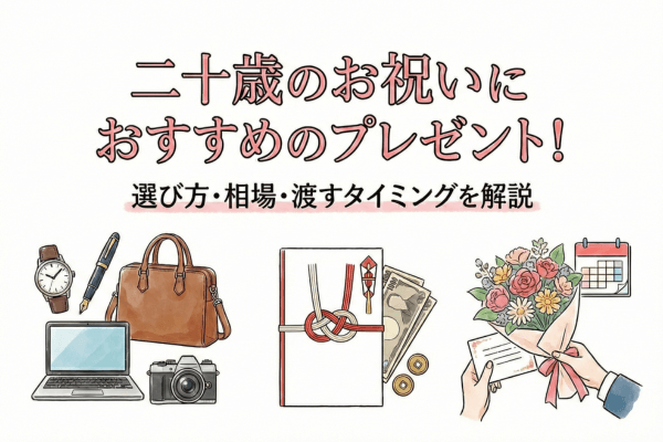 二十歳のお祝におすすめのプレゼント！選び方・相場・渡すタイミングを解説