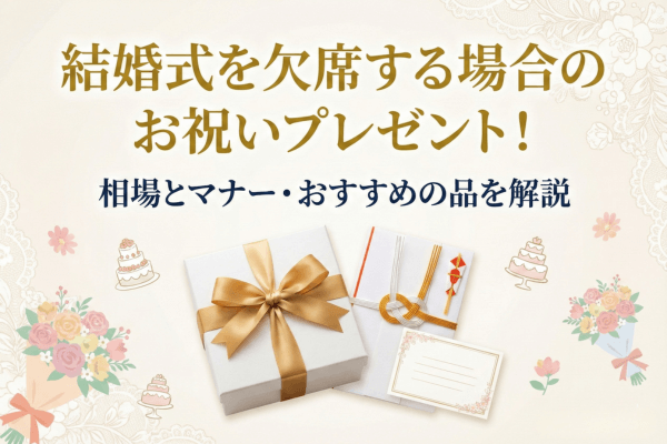 結婚式を欠席する場合のお祝いプレゼント！相場とマナー・おすすめの品を解説