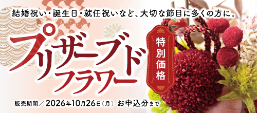 プリザーブドフラワー　バナー