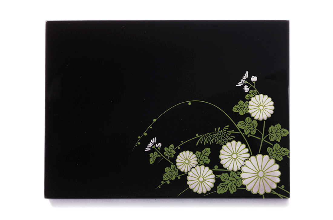 「会津塗　白菊」の電報の見開き面の画像