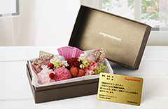 ピンクを基調に気品溢れる華やかなプリザーブドフラワーの「Forever・ミニヨン」