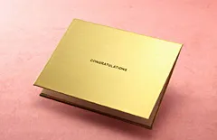 祝電用台紙「メタルゴールド」｜ベーシックタイプ・結婚祝い向け