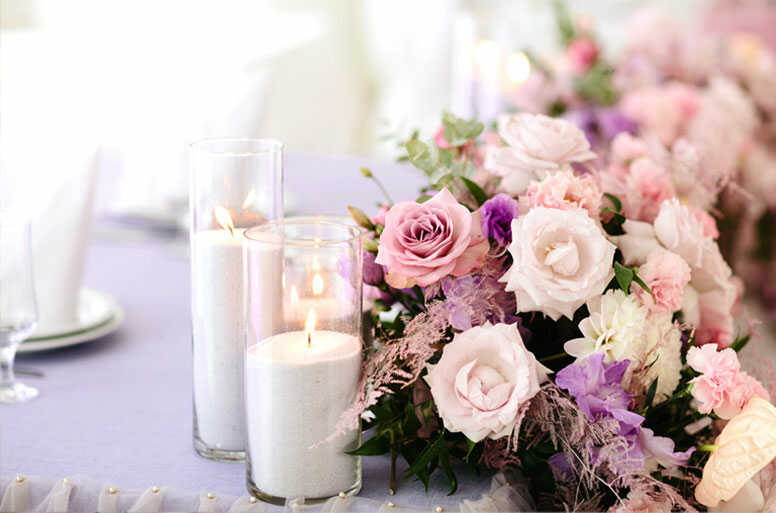 花の祝電は「結婚式場に飾られる」ことを意識して選ぼう
